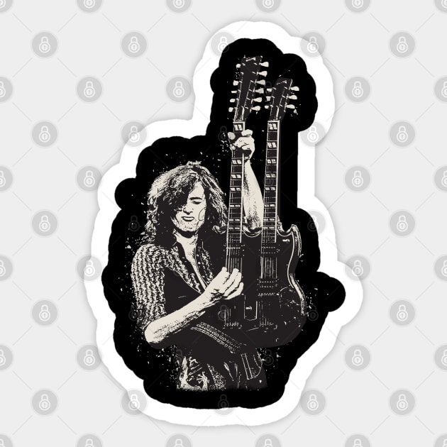 Jimmy Page Sticker by Yopi